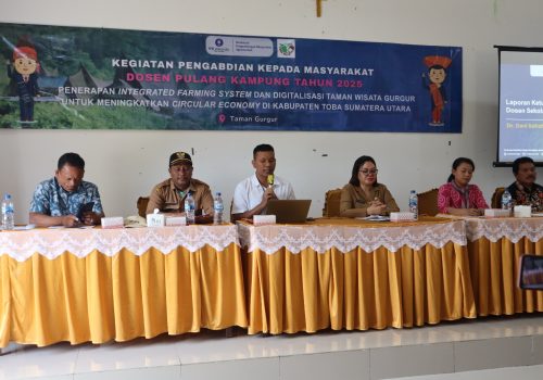 Program Pengabdian Masyarakat Dosen Pulang Kampung Dr. Doni Sahat Tua Manalu, SE., M.SI dosen Program Studi Manajemen Agribisnis di Kabupaten Toba, bertempat di Taman Gurgur ( Gurgur Nature), Tampahan Balige.