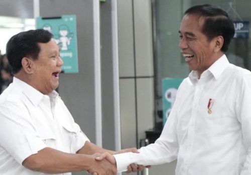 Capres Prabowo Subianto dengan Presiden Joko Widodo